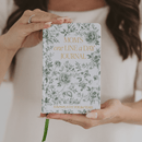 Mom's One Line A Day Green Delft Leather Journal by Sweet Water Decor
