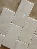 Noble Light Botticino Marble 6" x 6" Tumbled Tile