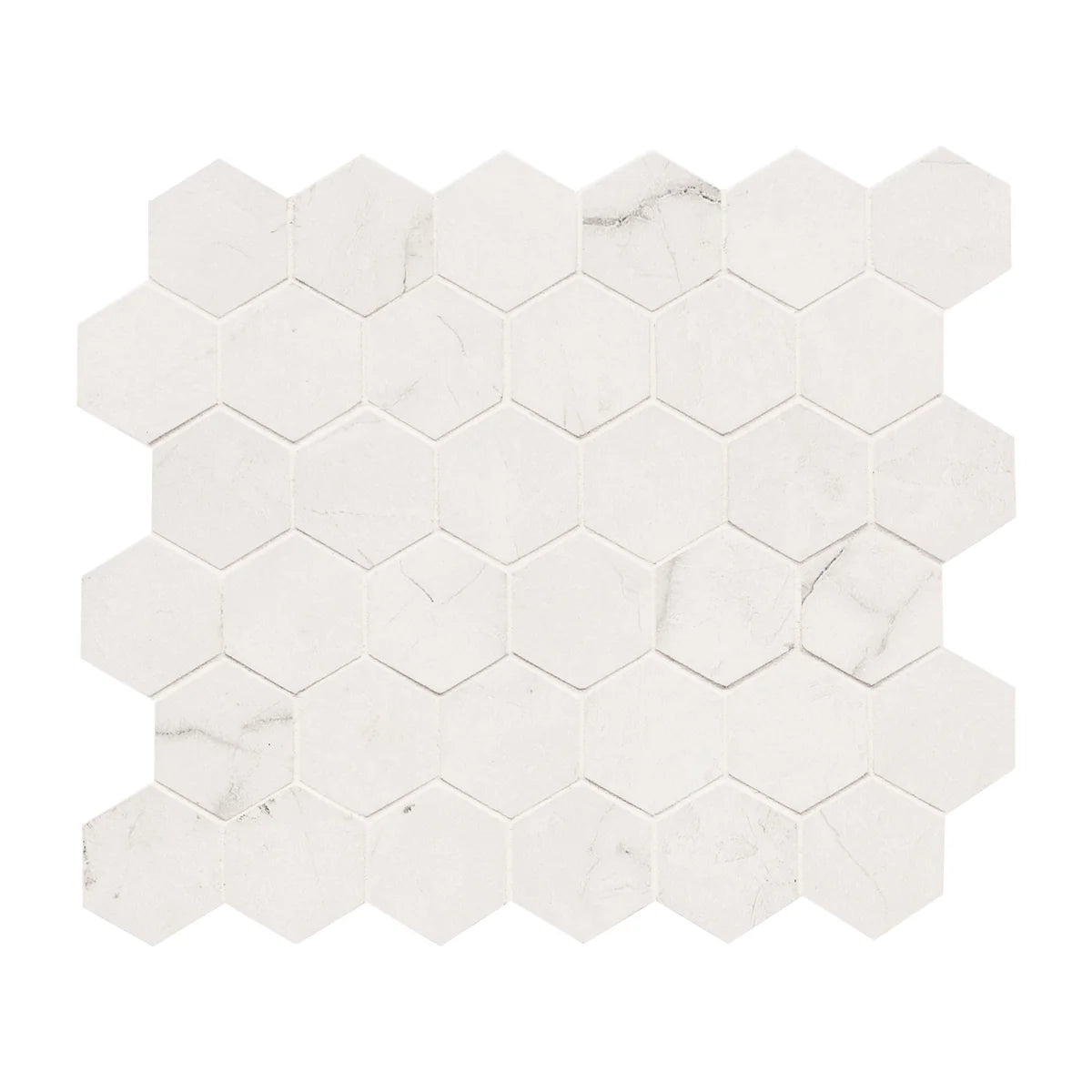 MSI Brighton Grey Porcelain Mosaic Hexagon Wall and Floor Tile 12"x12", photo 4 of 7