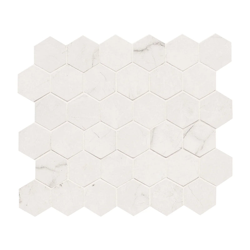 MSI Brighton Grey Porcelain Mosaic Hexagon Wall and Floor Tile 12"x12"