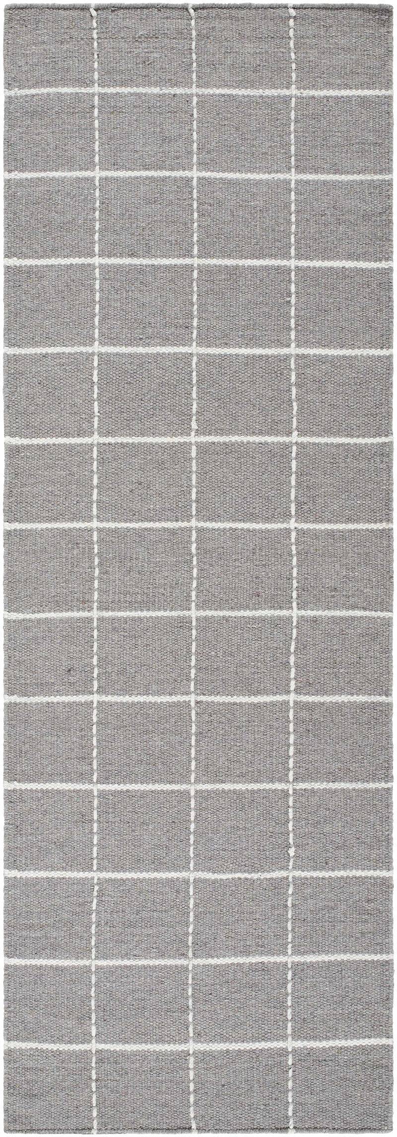 Nissa Gray Checkered Wool Rug