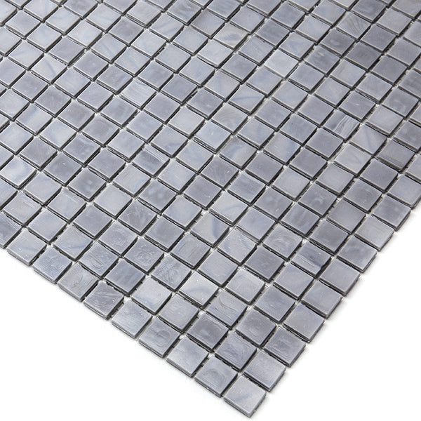 Metal Gray 12x12 Glossy Uniform Square Glass Mosaic Tile (20 pack, 18.69 sq ft/case), photo 2 of 6