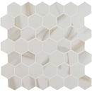 MSI Calacatta Hexagon Mosaic Porcelain Wall and Floor Tile 2"x2" - Pietra Collection