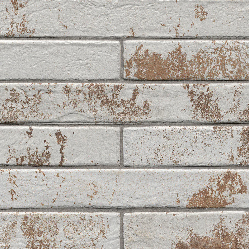 MSI Brickstone Rustique White Brick Matte Porcelain Wall and Floor Tile