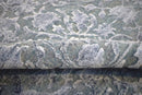 Silver and Gray Modern Hand Knotted Bamboo Silk Wool Area Rug 8x10