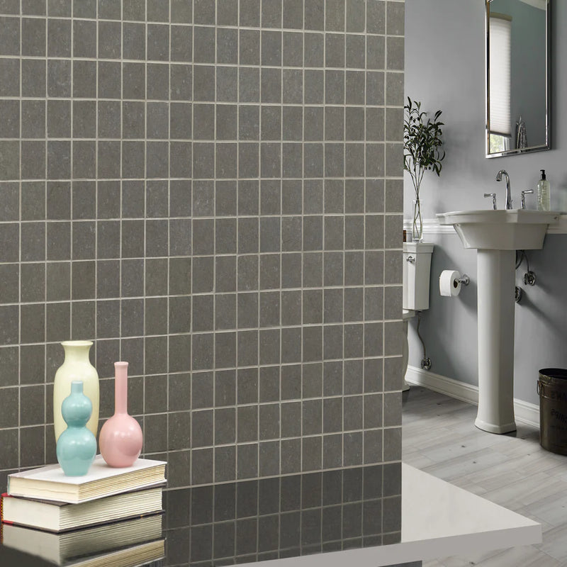 MSI Dimensions Concrete Porcelain Mosaic Wall and Floor Tile