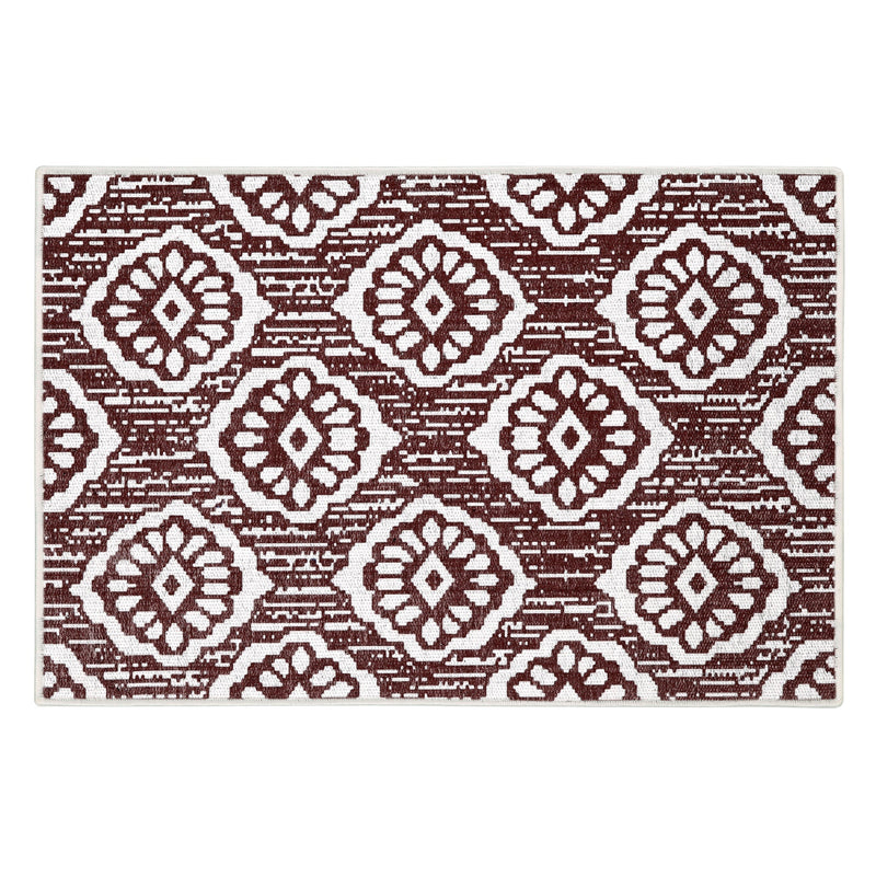 Sussexhome Flower Collection 2 x 3 Foot Heavy Duty Low Pile  Landing Rug Runner