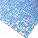 Carolina Blue 12x12 Glossy Uniform Square Glass Mosaic Tile (20 pack, 18.69 sq ft/case) by Apollo Tile