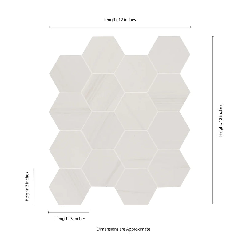MSI Eden Dolomite Porcelain Mosaic Hexagon Wall and Floor Tile