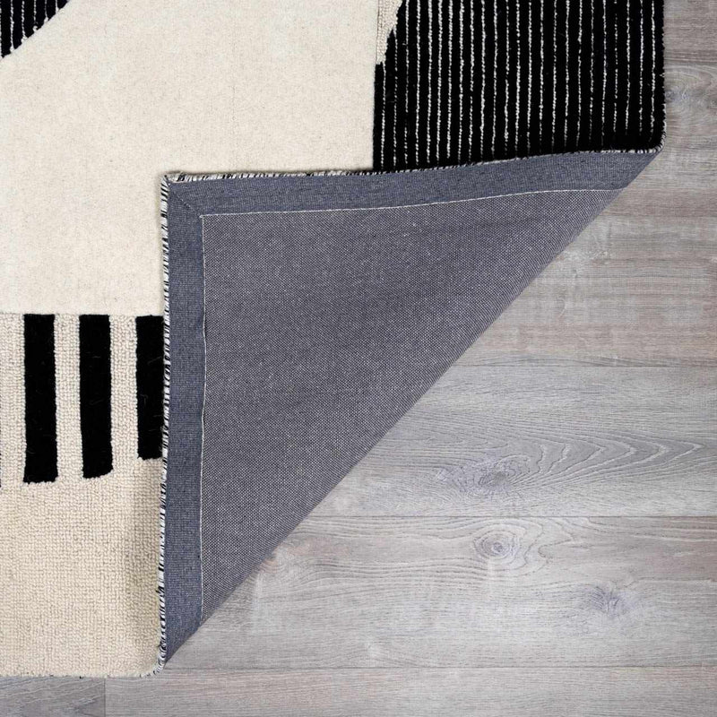 Brooklyn Black&White Modern Wool Rug