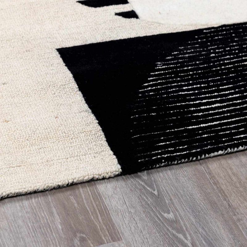 Brooklyn Black&White Modern Wool Rug