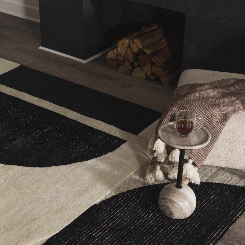 Brooklyn Black&White Modern Wool Rug