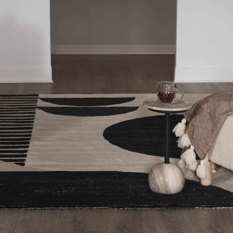 Brooklyn Black&White Modern Wool Rug