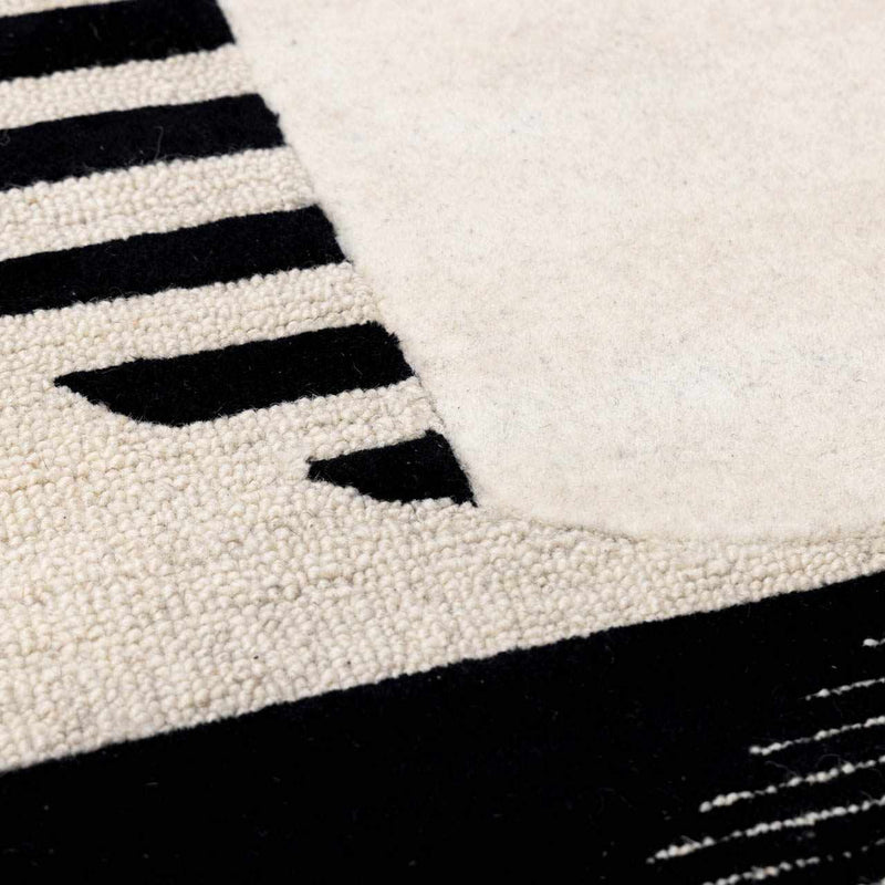 Brooklyn Black&White Modern Wool Rug