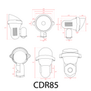 CDR85 9W 12V Low Voltage RGB Directional Ground Outdoor Landscape Aluminum Spotlight Waterproof Fixture