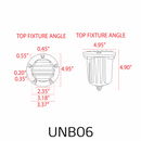 UNB06 Cast Brass 12V Low Voltage Round Grill LED In-Ground Well Light IP65 Waterproof