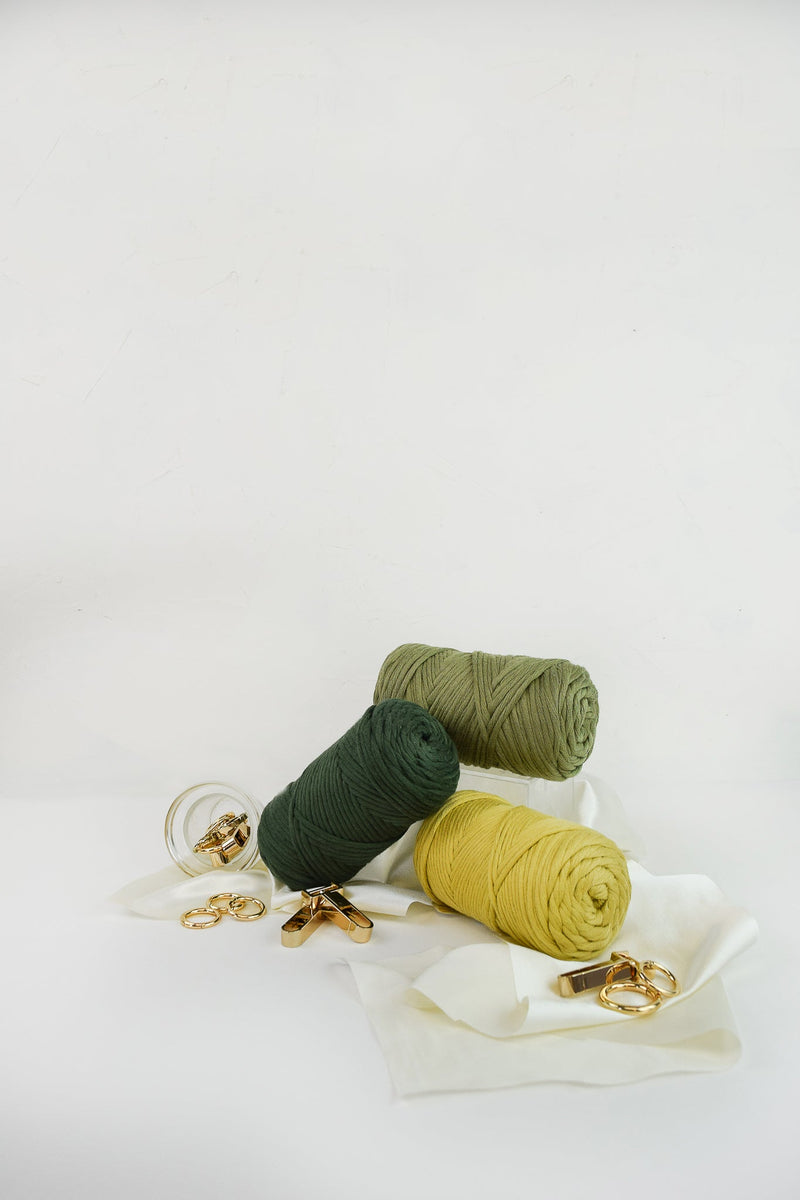 COTTON - VISCOSE ROLL 4 MM - MOSS GREEN COLOR | LIMITED EDITION