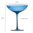 Cobalt Blue Colored Champagne Coupe Glasses 12oz Set of 6