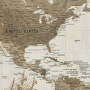 Push Pin World Map Canvas Print – Travel Tracker Wall Art