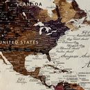 Custom Push Pin Map Wall Art Canvas Print – Personalized