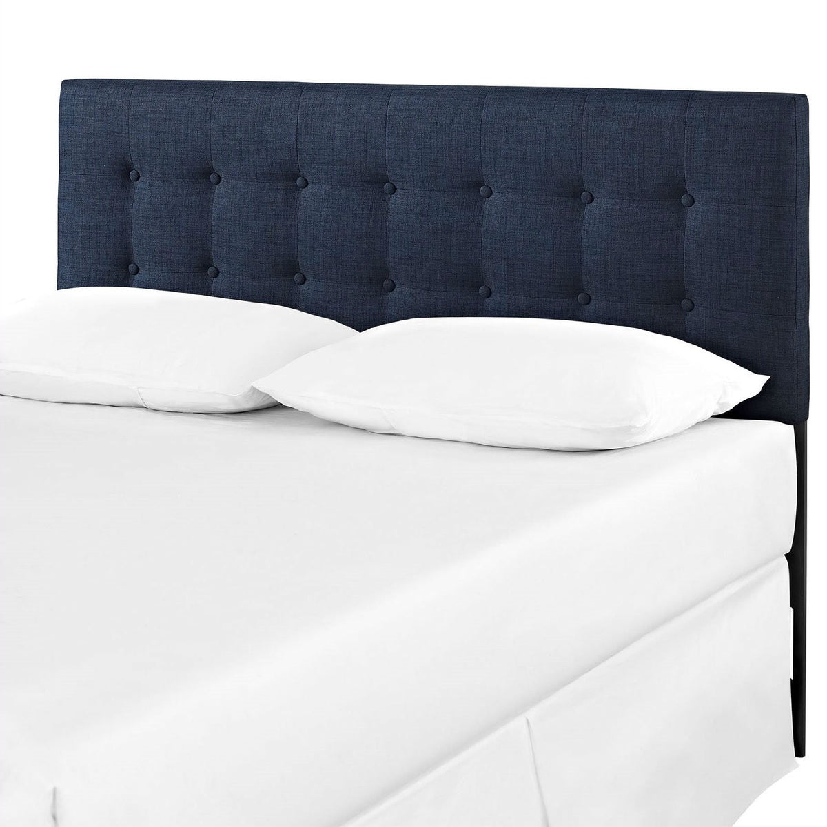 Full size Navy Fabric Modern Upholstered Headboard, photo 2 of 3