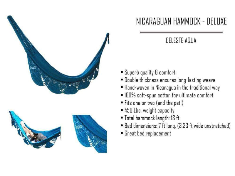 Nicaraguan Hammock with Eco-Friendly Bamboo Stand