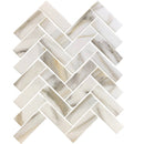 White Beige 11x13 Matte Herringbone Recycled Glass Mosaic Tile (10 pack, 9.625 sq ft/case)