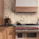 Beige 11x13 Matte Herringbone Recycled Glass Mosaic Tile (10 pack, 9.625 sq ft/case)