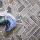Beige 11x13 Matte Herringbone Recycled Glass Mosaic Tile (10 pack, 9.625 sq ft/case)