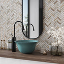 Beige 11x13 Matte Herringbone Recycled Glass Mosaic Tile (10 pack, 9.625 sq ft/case) - Sample