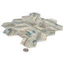 Blue Beige 10x12 Matte Hexagon Recycled Glass Mosaic Tile (10 pack, 8.29 sq ft/case)