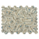 Blue Beige 10x12 Matte Hexagon Recycled Glass Mosaic Tile (10 pack, 8.29 sq ft/case)