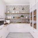 Blue Beige 10x12 Matte Hexagon Recycled Glass Mosaic Tile (10 pack, 8.29 sq ft/case)