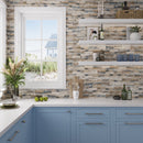 Blue Beige 12x12 Matte Brick Recycled Glass Mosaic Tile (10 pack, 9.18 sq ft/case)