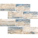 Blue Beige 12x12 Matte Brick Recycled Glass Mosaic Tile (10 pack, 9.18 sq ft/case) - Sample