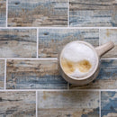 Blue Beige 12x12 Matte Brick Recycled Glass Mosaic Tile (10 pack, 9.18 sq ft/case) - Sample