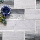 Gray Beige 12x12 Matte Brick Recycled Glass Mosaic Tile (10 pack, 9.18 sq ft/case)