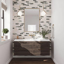 Gray Beige 12x12 Matte Brick Recycled Glass Mosaic Tile (10 pack, 9.18 sq ft/case)