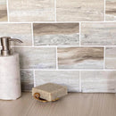 Beige 12x12 Matte Brick Recycled Glass Mosaic Tile (10 pack, 9.18 sq ft/case)