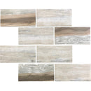 Beige 12x12 Matte Brick Recycled Glass Mosaic Tile (10 pack, 9.18 sq ft/case)