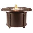 Aluminum 44-in Round Propane Fire Table with Beads, Covers and Lid