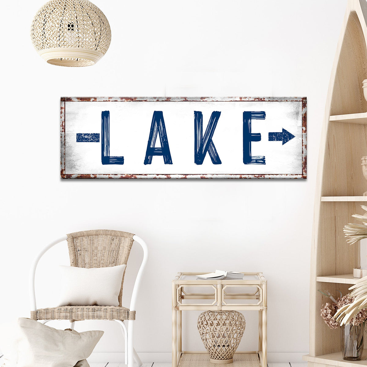 Rustic Lake Arrow Sign, photo 2 of 8