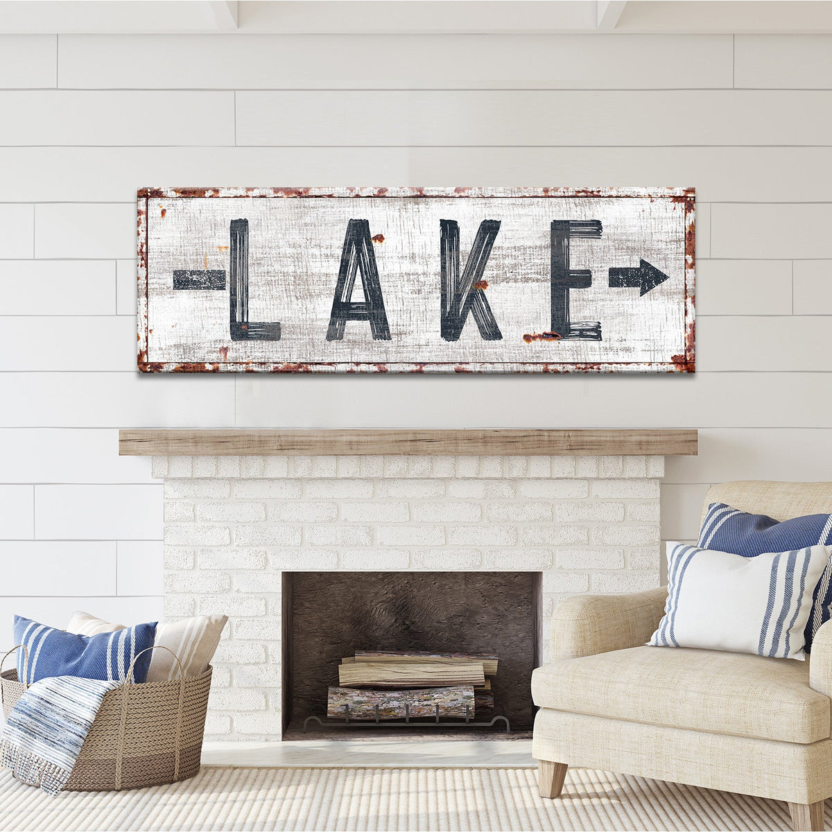 Rustic Lake Arrow Sign, photo 7 of 8