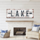 Rustic Lake Arrow Sign