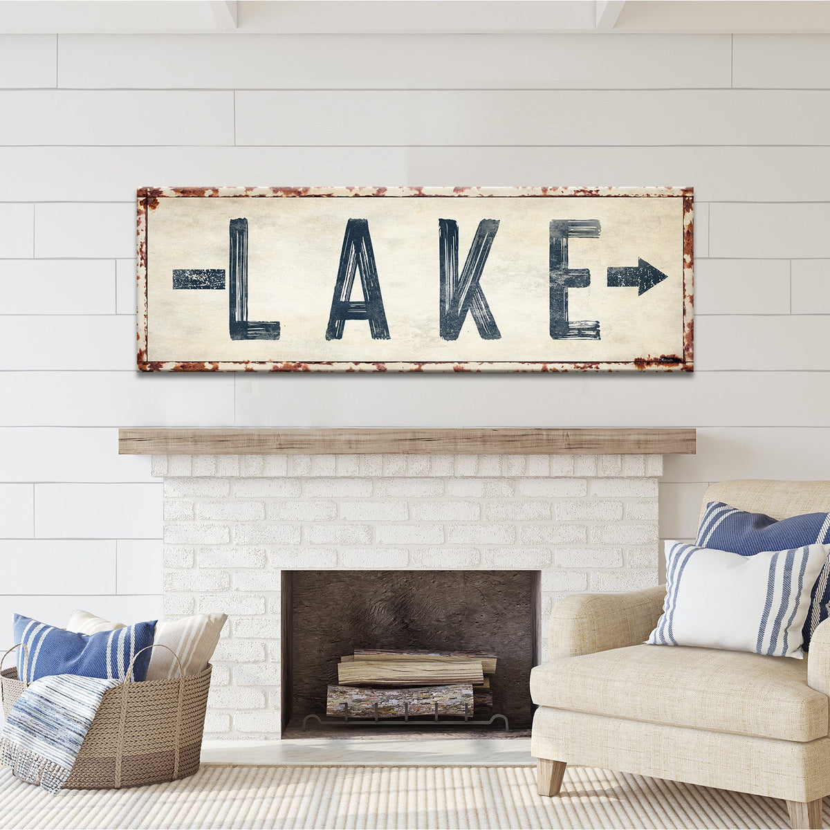 Rustic Lake Arrow Sign, photo 8 of 8