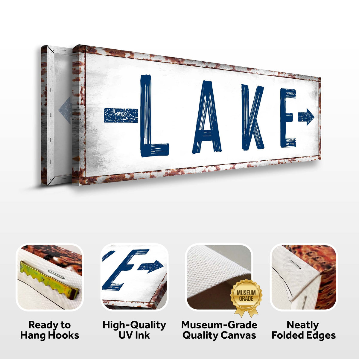 Rustic Lake Arrow Sign, photo 4 of 8