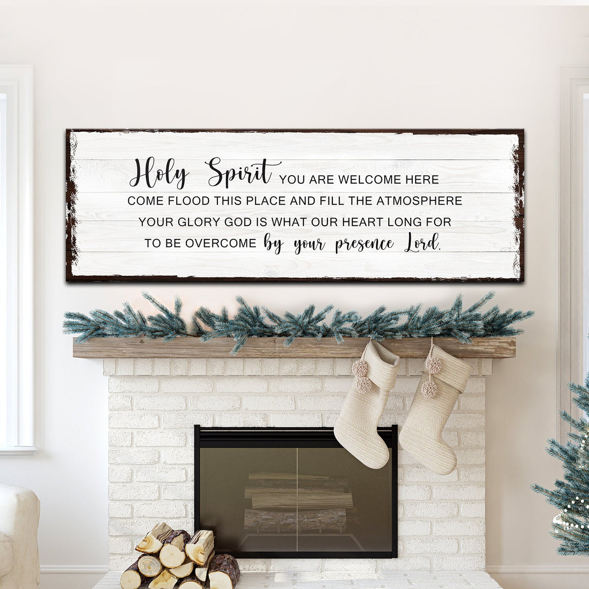 Holy Spirit Rustic Sign, photo 2 of 6