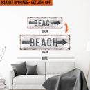 Upgrade Your 12x36 Inches 'Beach Arrow' (Style 2) Canvas To 16x48 Inches