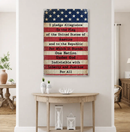 America Pledge Allegiance Sign by Tailored Canvases