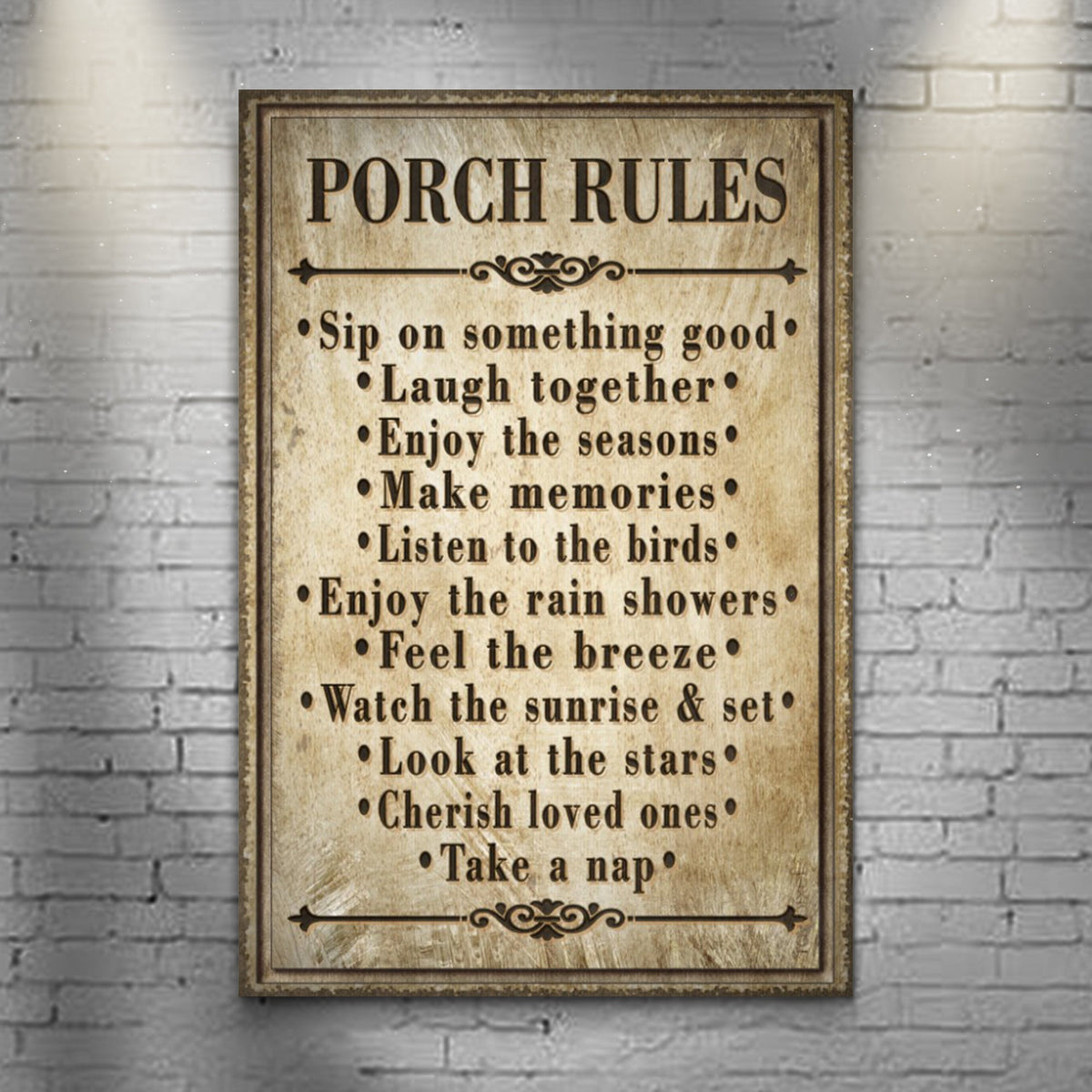 Porch Rules Sign II, photo 2 of 7
